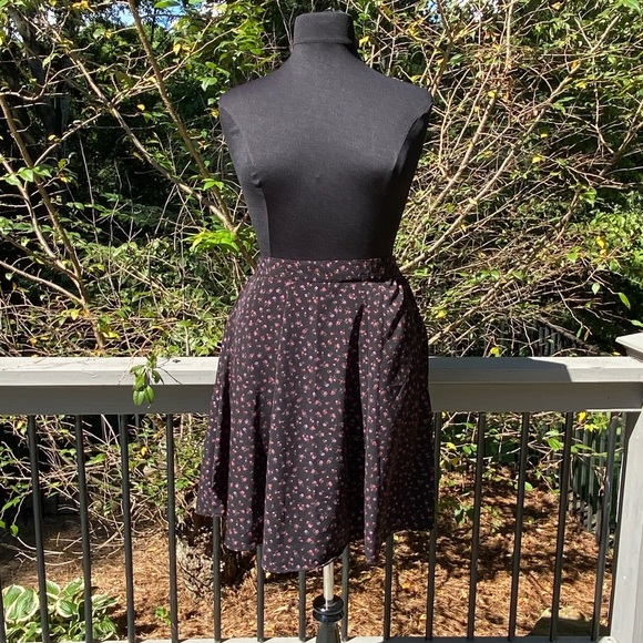 Vintage Dresses & Skirts - Vintage 90s 2000s Bentley Ditsy Floral Cottagecore Mini Skater Circle Skirt